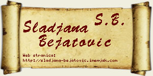 Slađana Bejatović vizit kartica